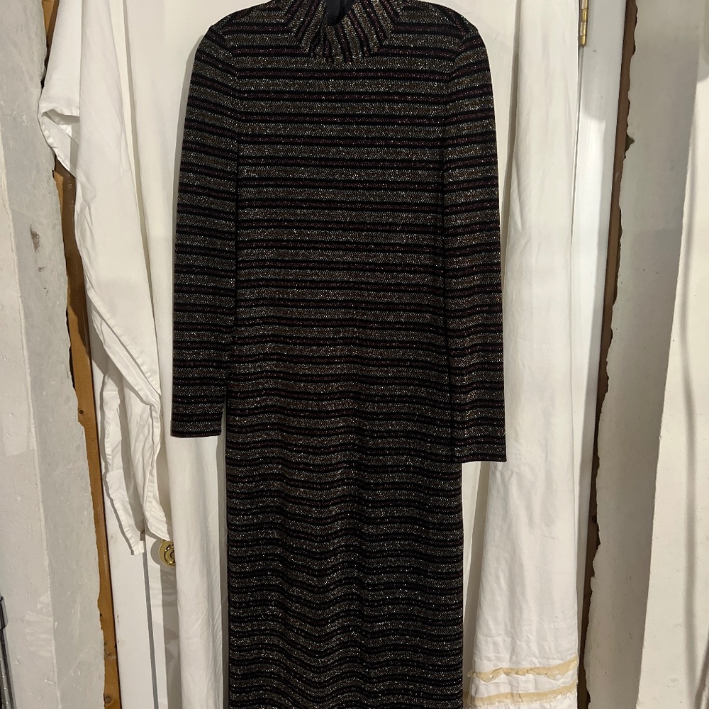 Tory Burch Metallic Midi Dress